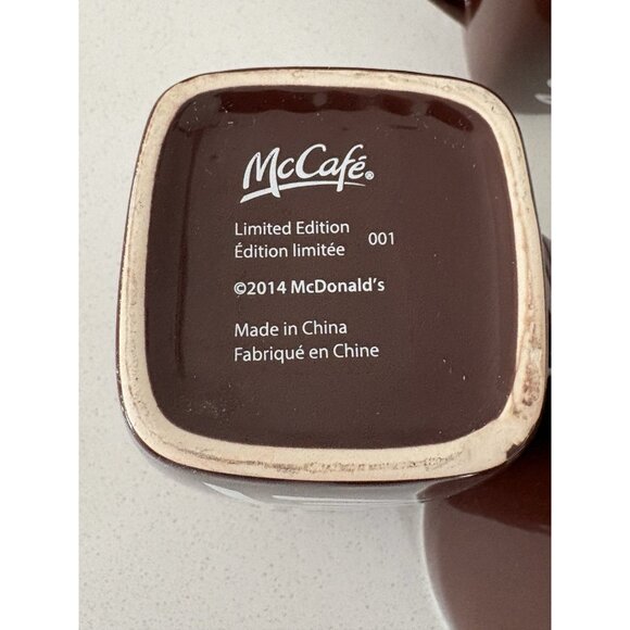 Lot of 4 McDonald’s Limited Edition 001 Brown McCafe 2014 Coffee Mugs Cups - Picture 13 of 13